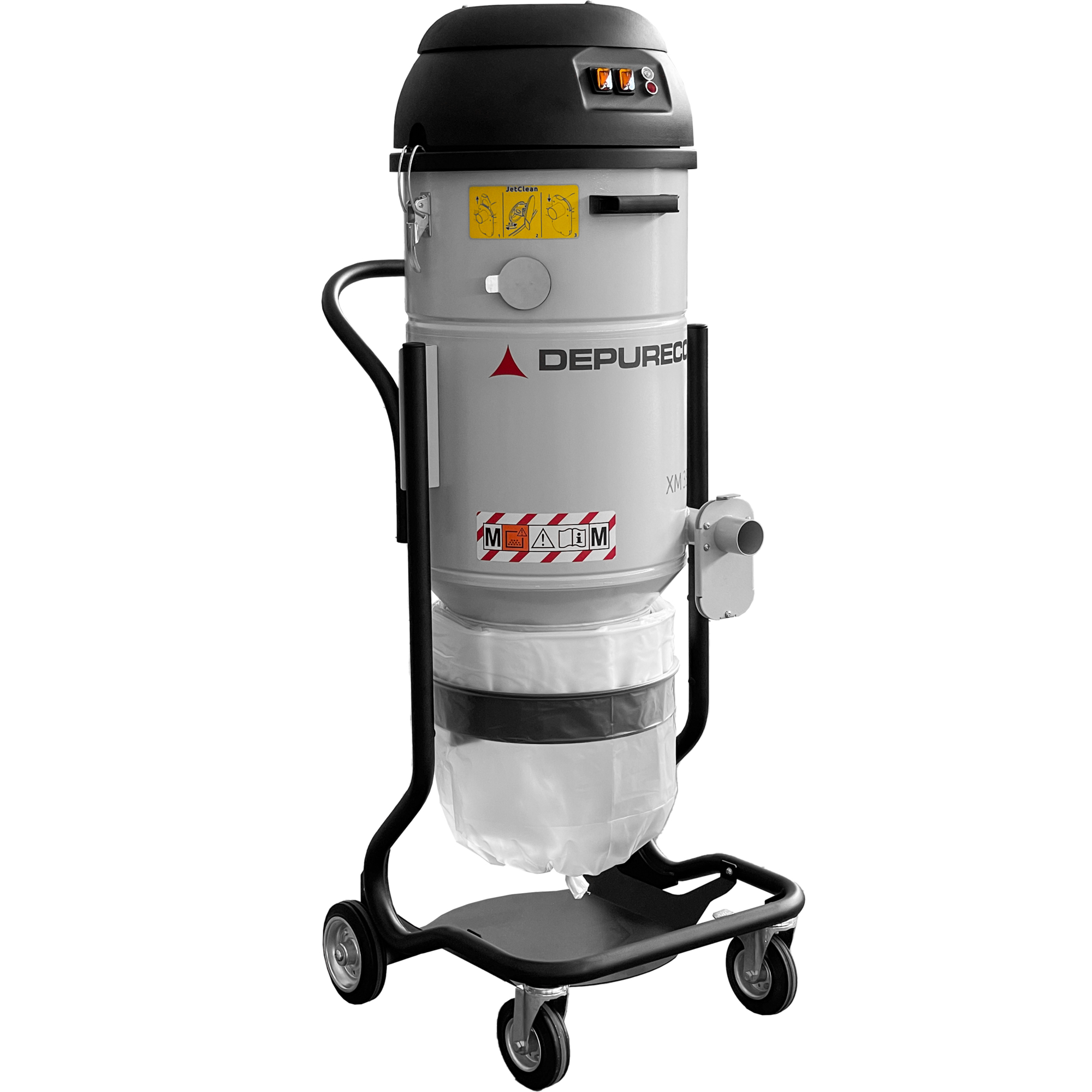 DUPURECO, Industrial Vac, 224 Cfm, Jet Clean, Longopac, Vacuum Style Dry, Capacity 10 Gal, Model# XM35-LP
